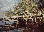 Bridge in the autumn scenery